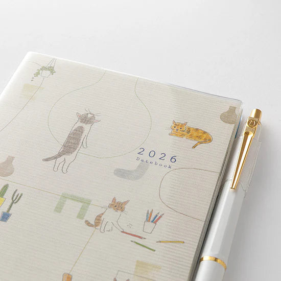 Midori 2026 A6 Pocket Diary - Cat
