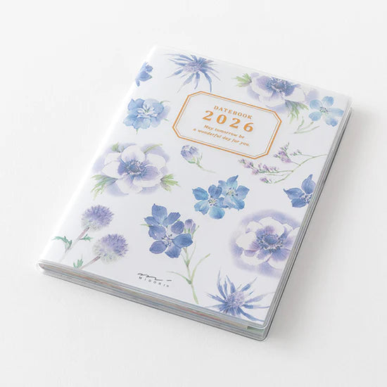 Midori 2026 A6 Pocket Diary - Country Time Flower