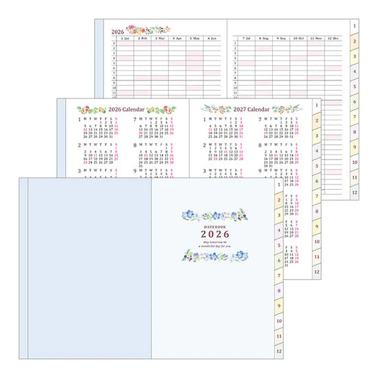 Midori 2026 A6 Pocket Diary - Country Time Flower