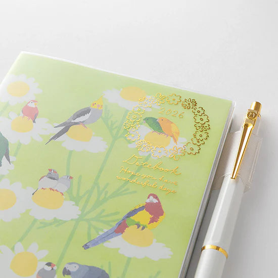 Midori 2026 A6 Pocket Diary - Bird