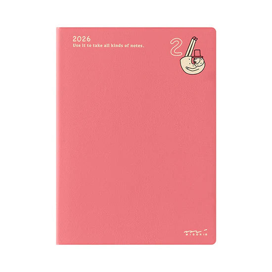 Midori 2026 A6 Monthly Pocket Diary - Ojisan