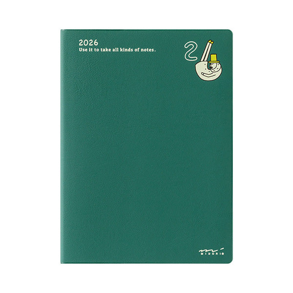 Midori 2026 A6 Weekly Pocket Diary - Ojisan