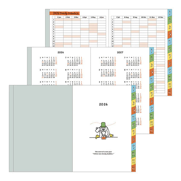 Midori 2026 A6 Weekly Pocket Diary - Ojisan