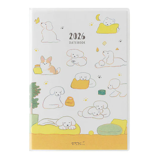 Midori 2026 B6 Pocket Diary - Dog