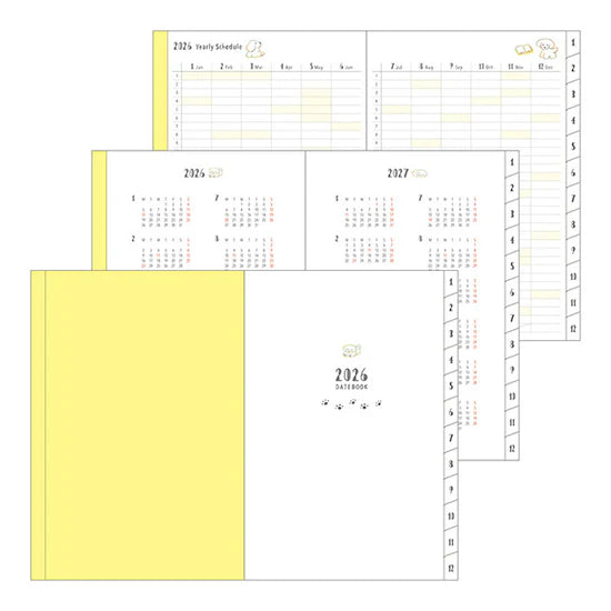 Midori 2026 B6 Pocket Diary - Dog