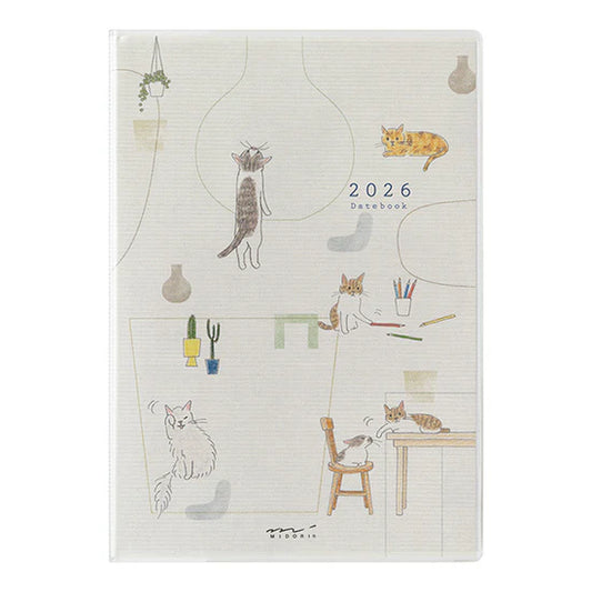 Midori 2026 B6 Pocket Diary - Cat