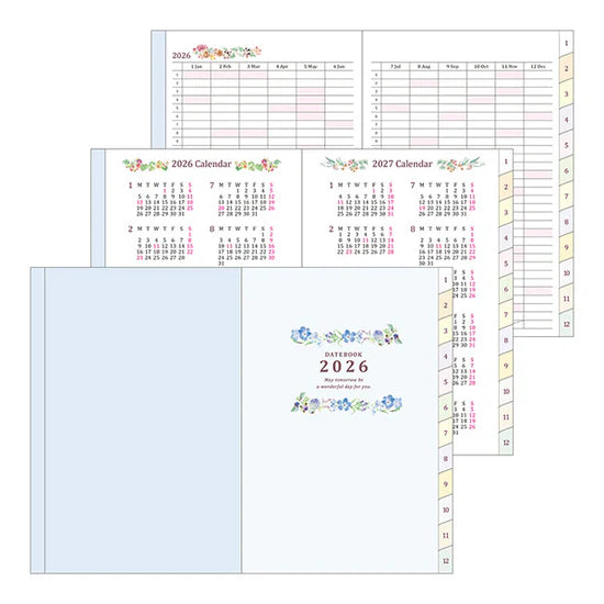 Midori 2026 B6 Pocket Diary - Country Time Flower