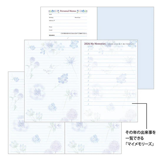 Midori 2026 B6 Pocket Diary - Country Time Flower