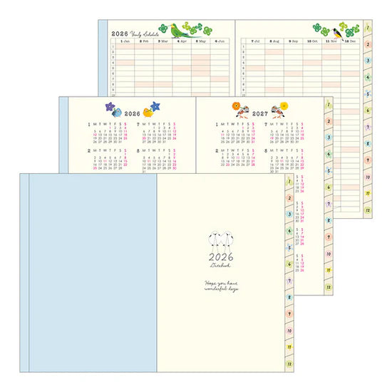Midori 2026 B6 Pocket Diary - Bird