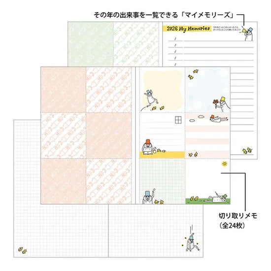 Midori 2026 B6 Pocket Diary - Ojisan