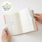 Midori 2026 B6 Double Schedule Diary - Beige