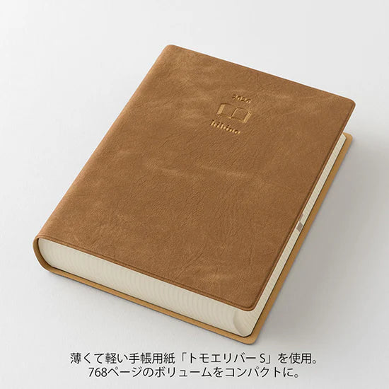 Midori 2026 A6 Hibino Diary - Camel