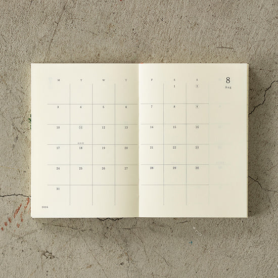 Midori 2026 MD Notebook Diary - A6 Size