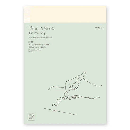 Midori 2026 MD Notebook Diary Thin - A5 Size