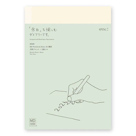 Midori 2026 MD Notebook Diary Thin - A5 Size