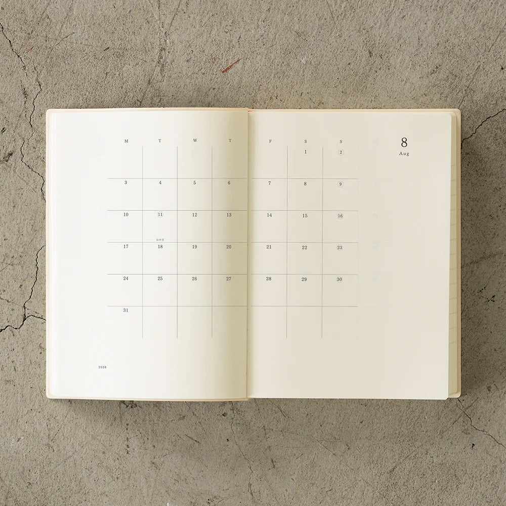 Midori 2026 MD Notebook Diary 1 Day 1 Page - A5 Size