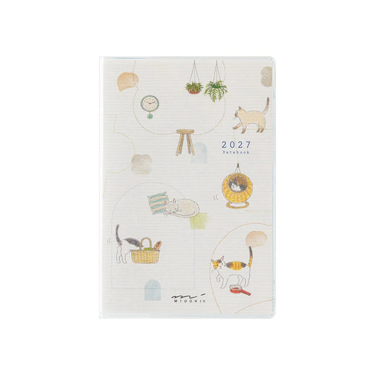 Midori 2027 Mini Pocket Diary - Cat