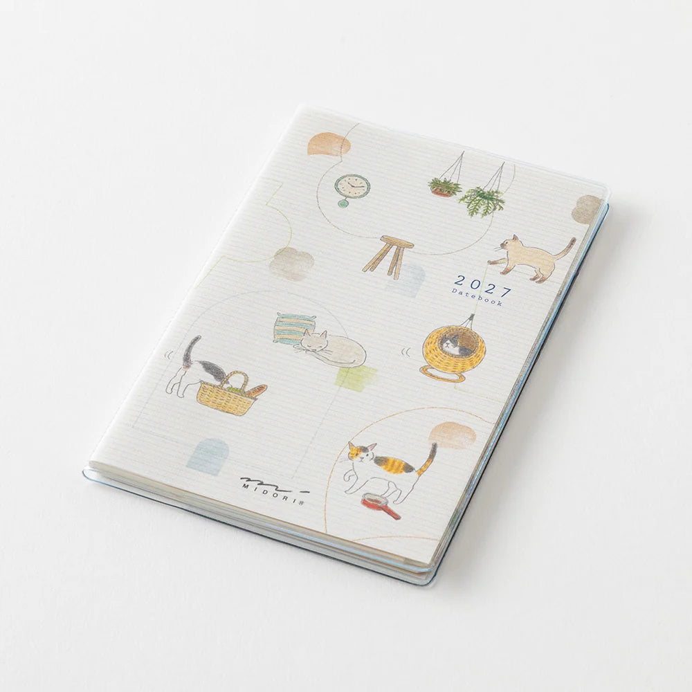 Midori 2027 Mini Pocket Diary - Cat