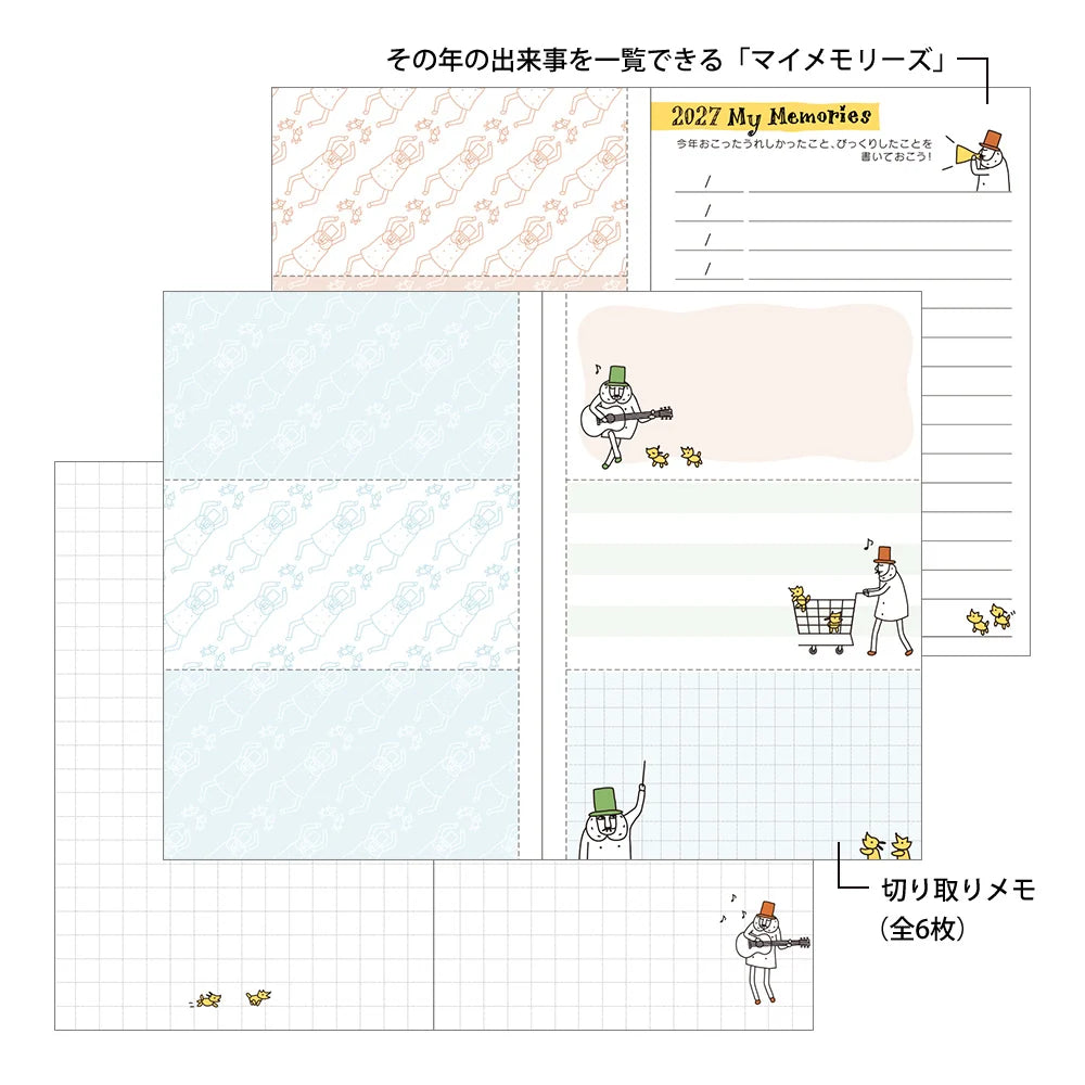 Midori 2027 Mini Pocket Diary - Ojisan