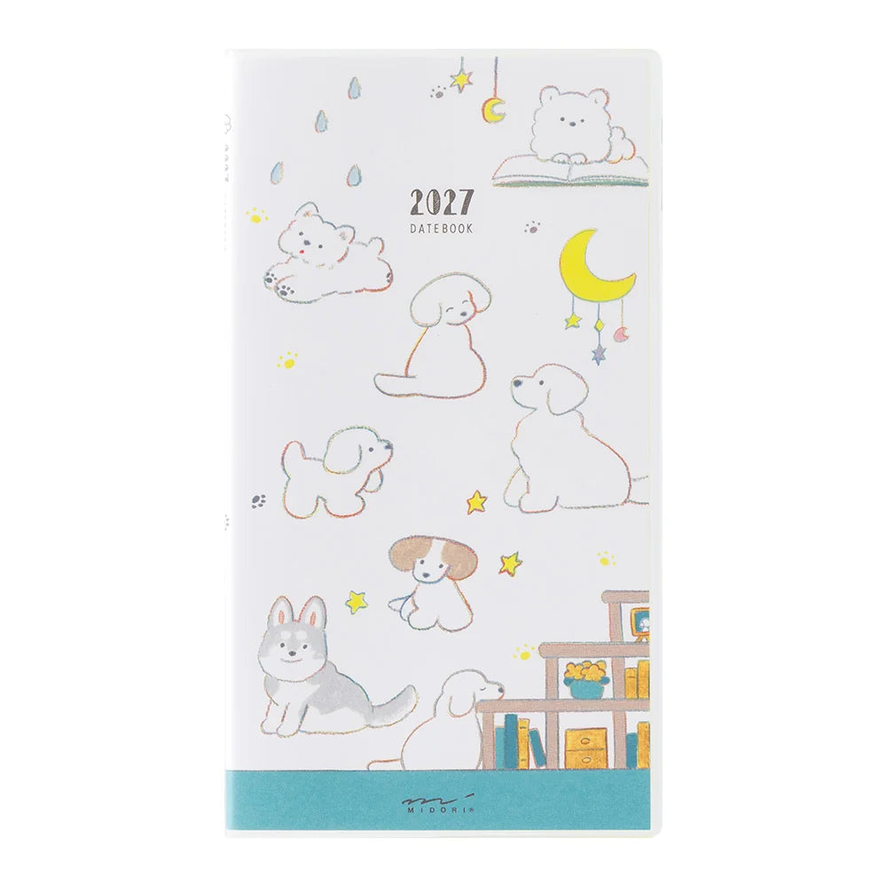 Midori 2027 Slim Pocket Diary - Dog