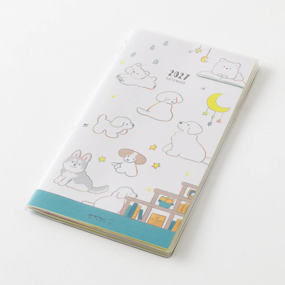Midori 2027 Slim Pocket Diary - Dog