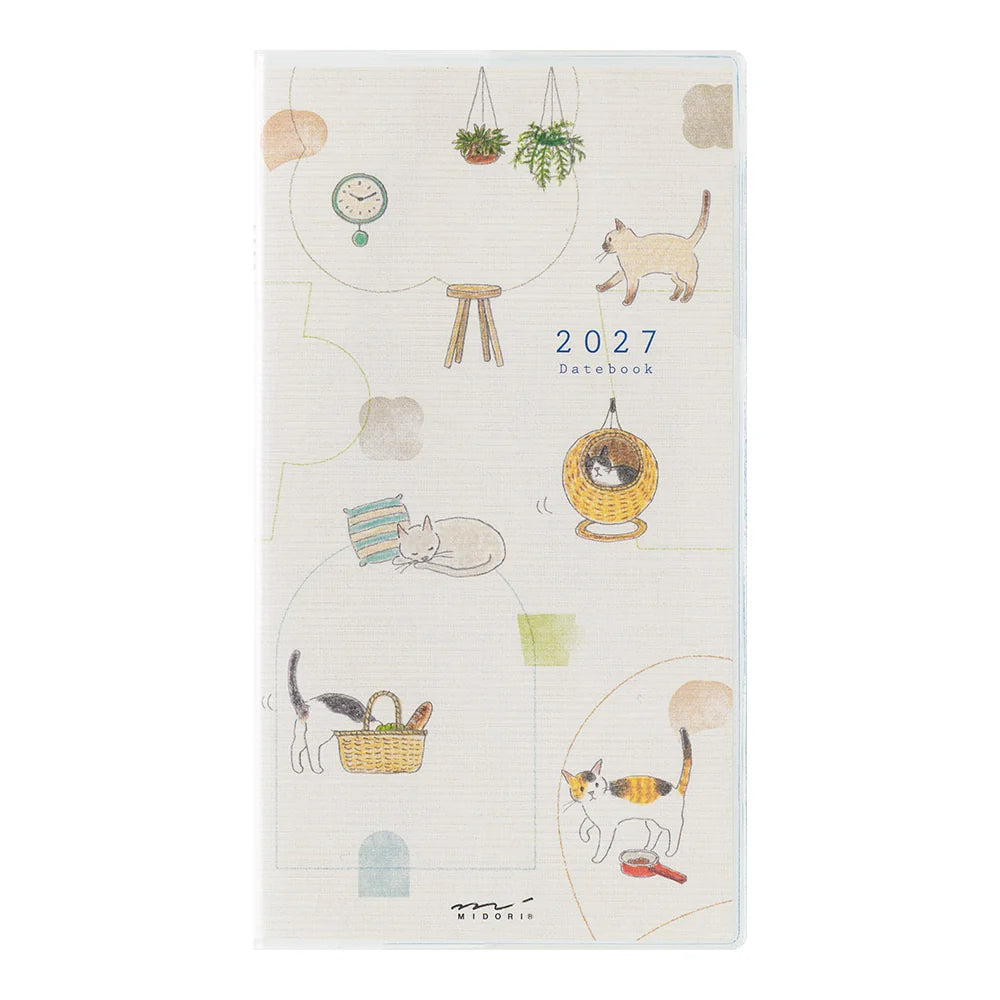 Midori 2027 Slim Pocket Diary - Cat