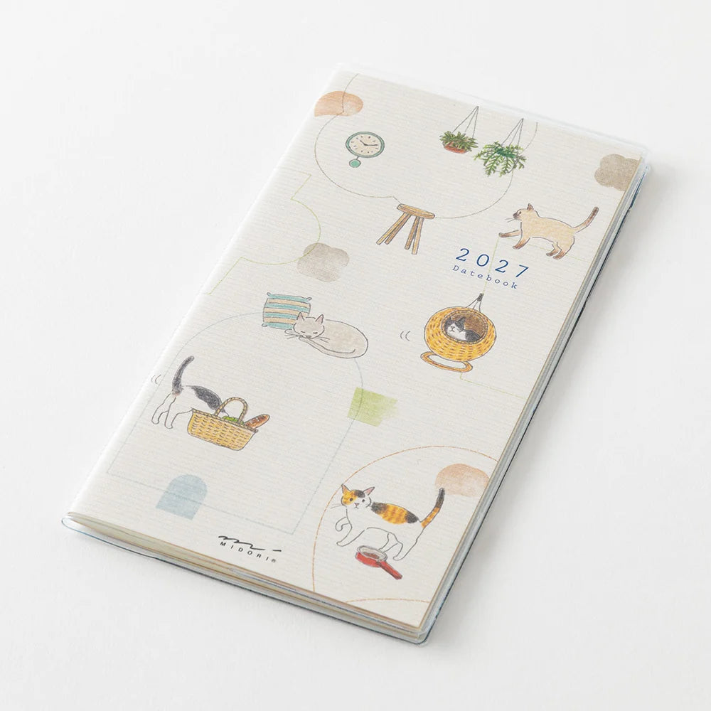 Midori 2027 Slim Pocket Diary - Cat