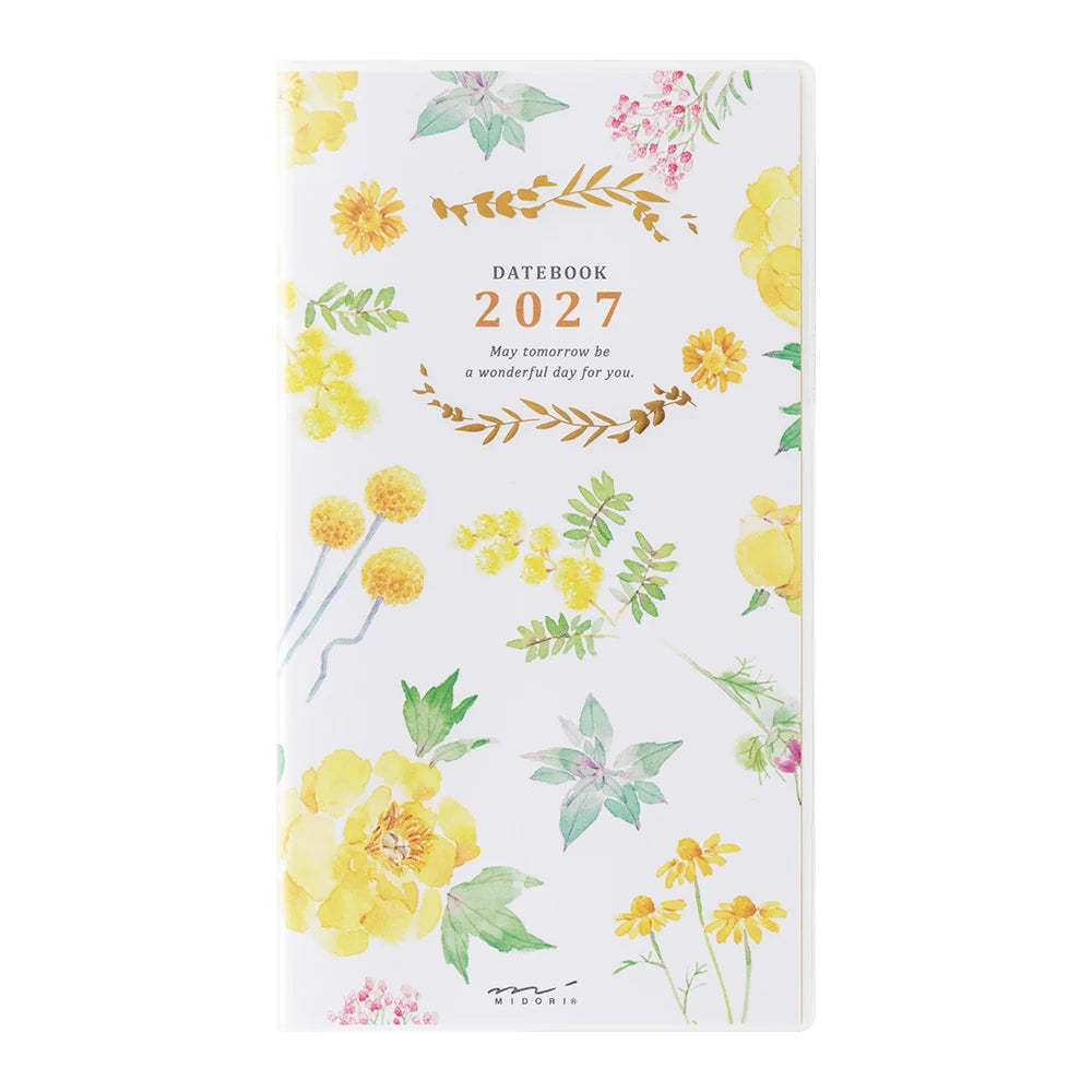 Midori 2027 Slim Pocket Diary - Flower