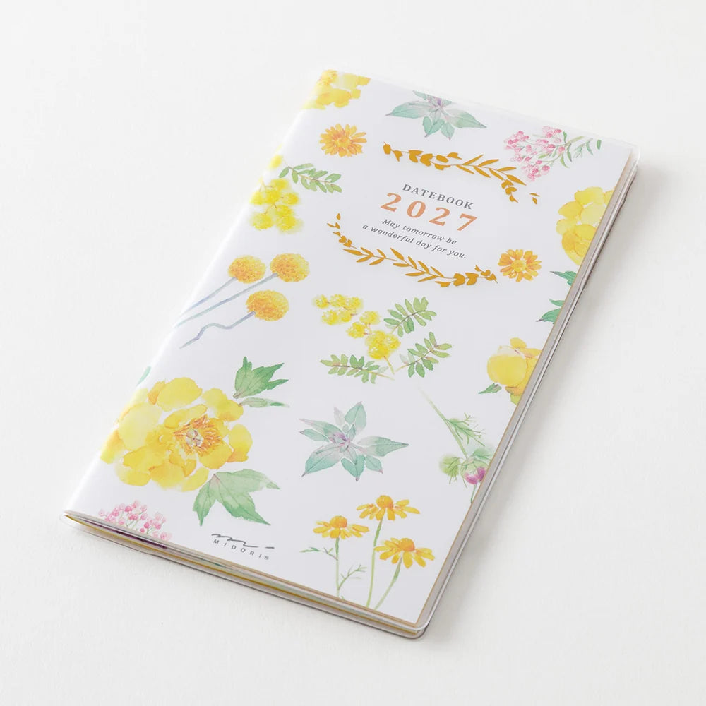 Midori 2027 Slim Pocket Diary - Flower