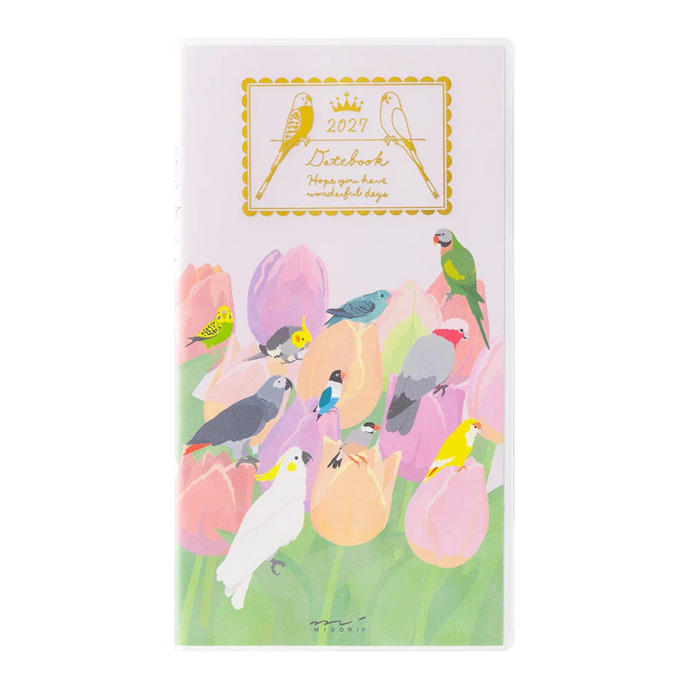 Midori 2027 Slim Pocket Diary - Bird