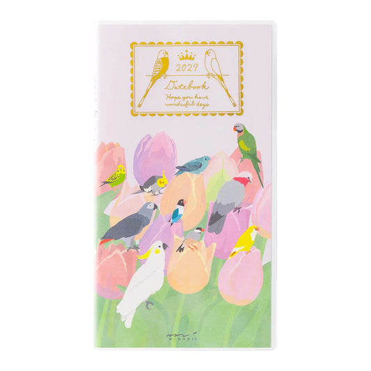 Midori 2027 Slim Pocket Diary - Bird