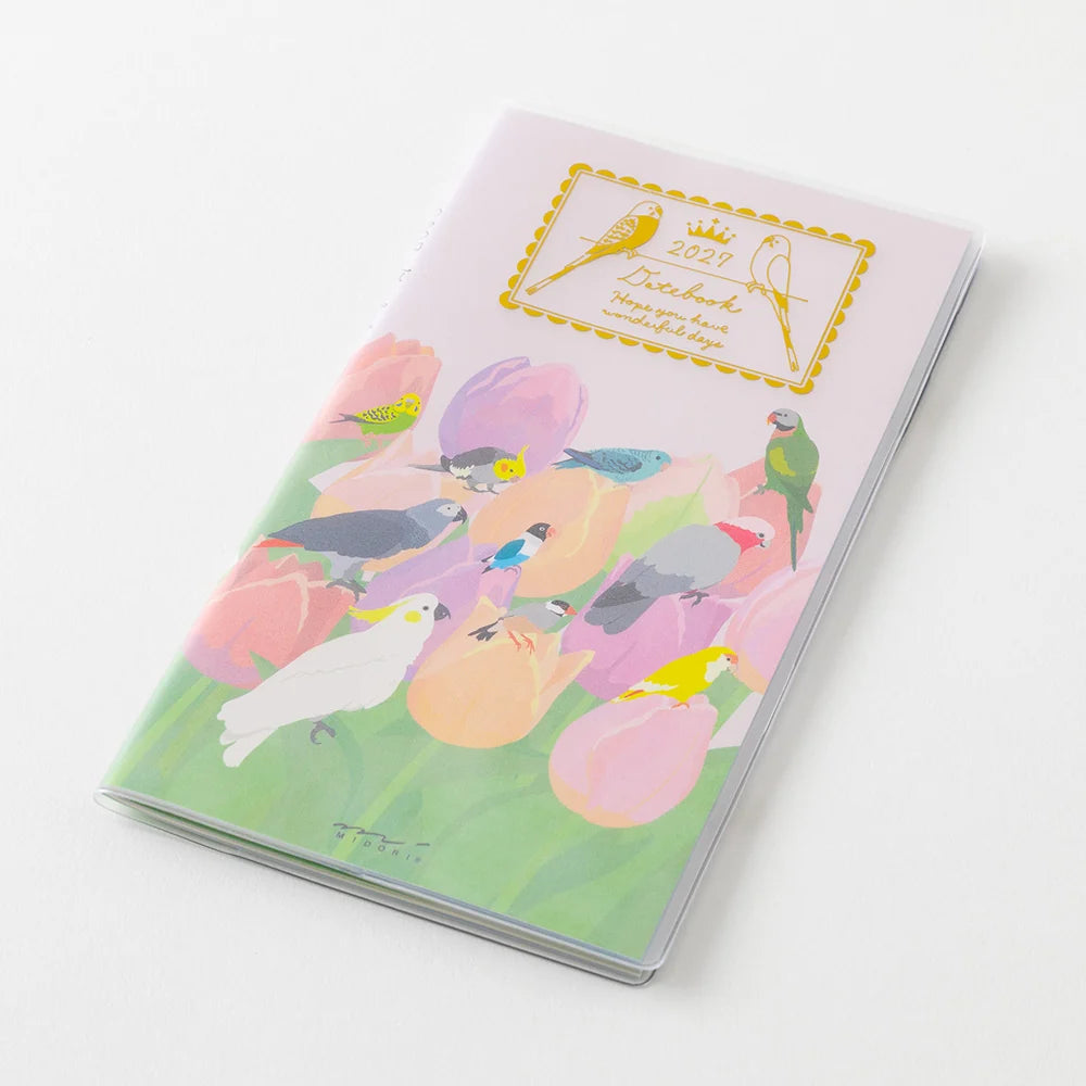 Midori 2027 Slim Pocket Diary - Bird