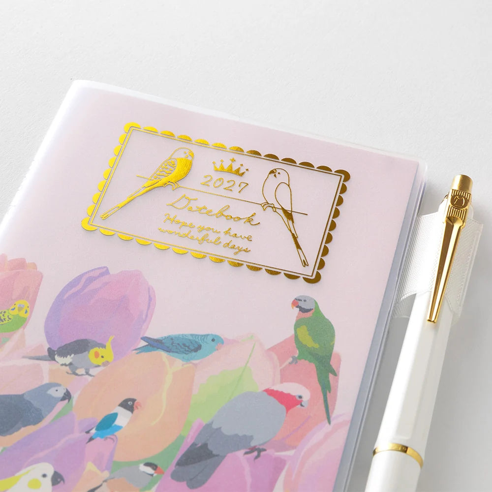 Midori 2027 Slim Pocket Diary - Bird