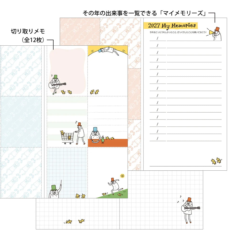 Midori 2027 Slim Pocket Diary - Ojisan