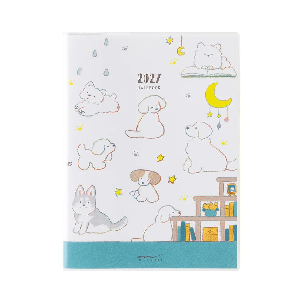Midori 2027 A6 Pocket Diary - Dog