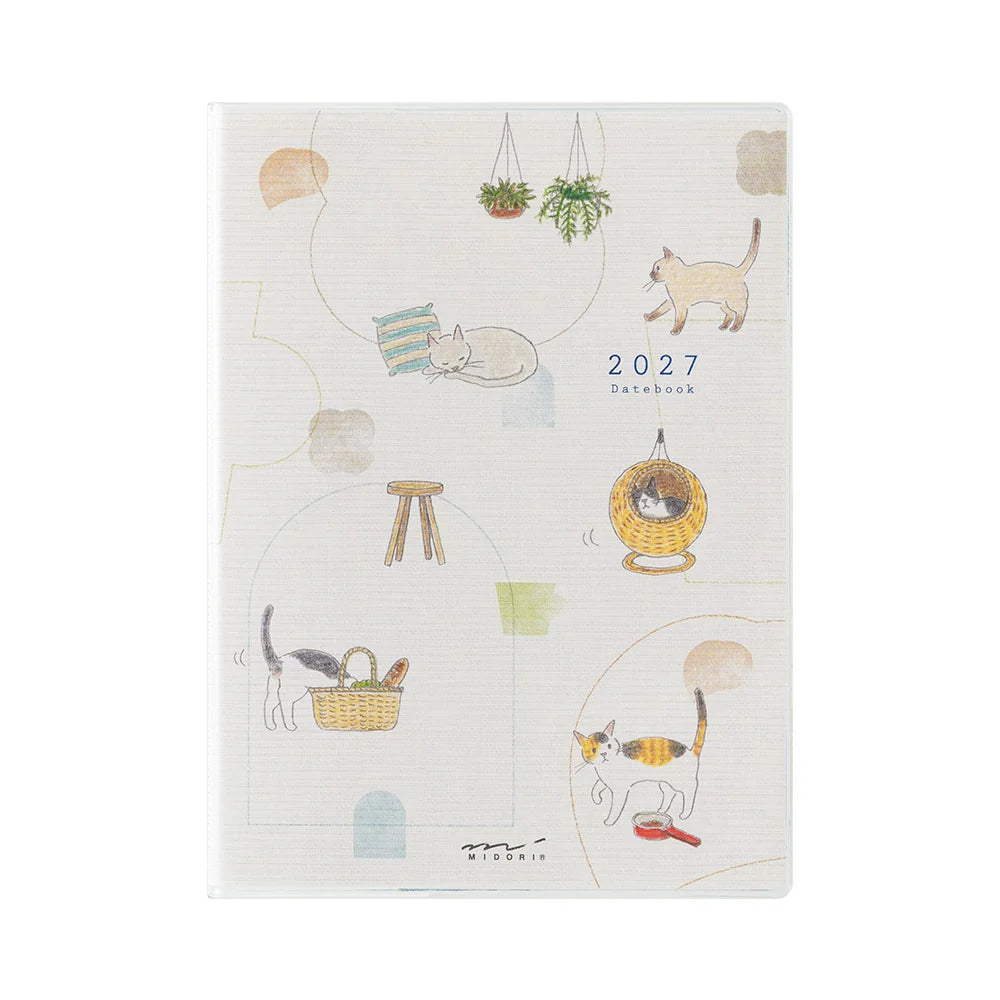 Midori 2027 A6 Pocket Diary - Cat