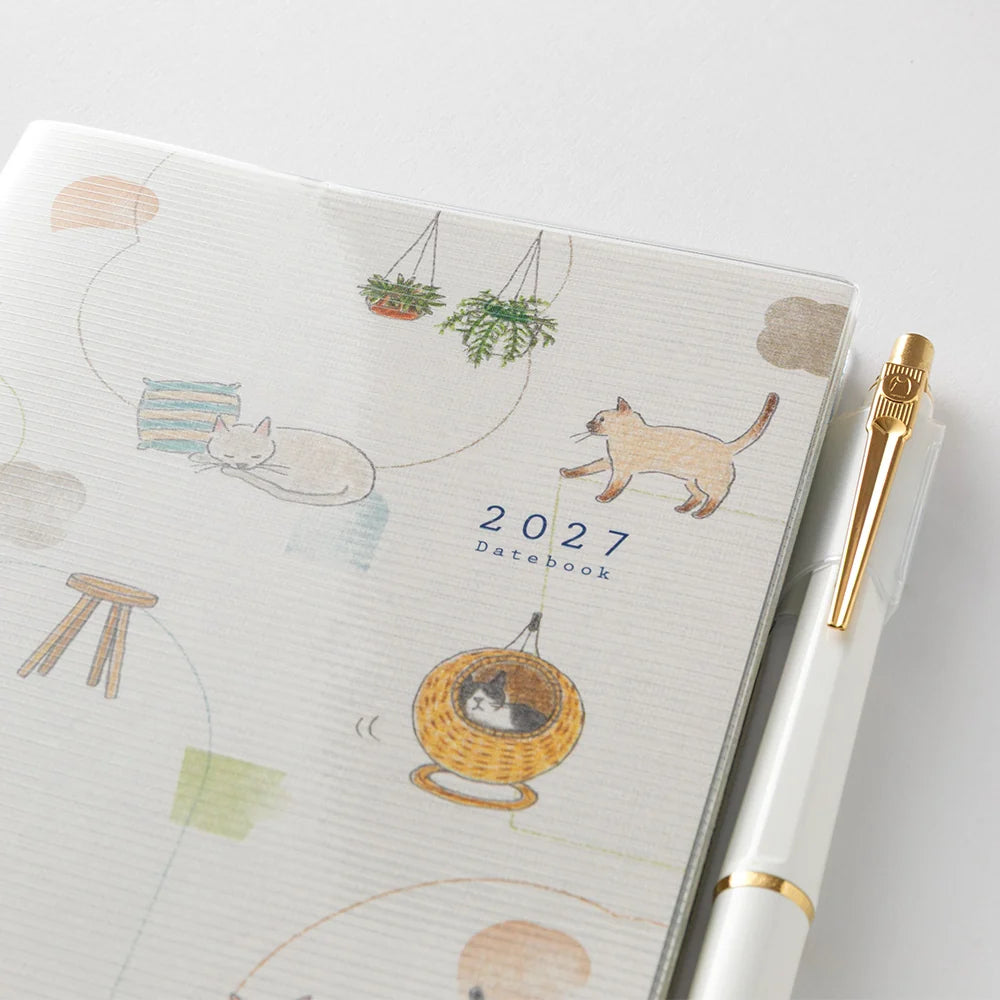 Midori 2027 A6 Pocket Diary - Cat