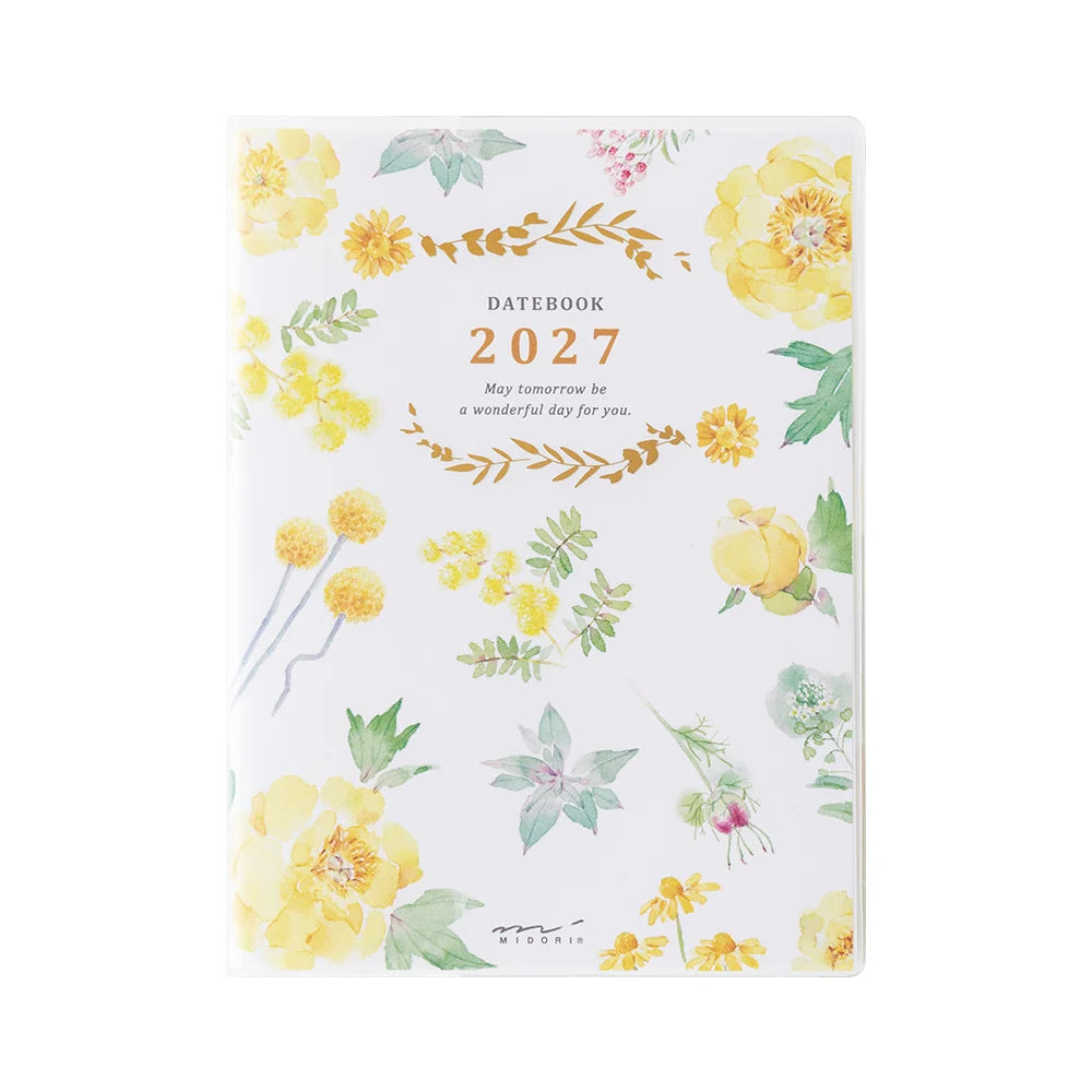 Midori 2027 A6 Pocket Diary - Flower