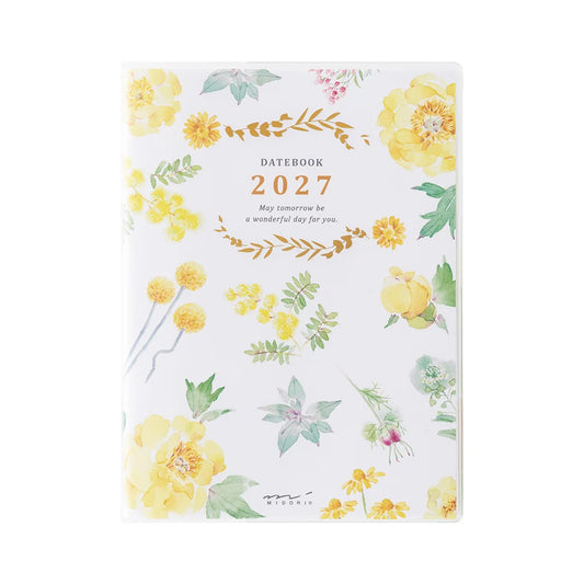 Midori 2027 A6 Pocket Diary - Flower