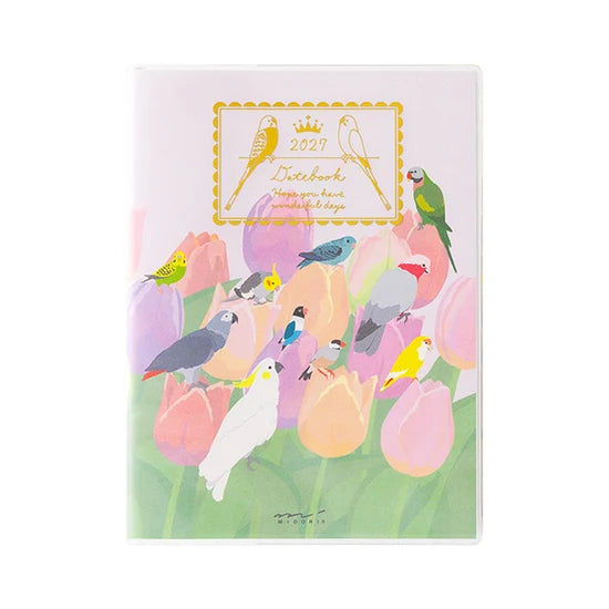 Midori 2027 A6 Pocket Diary - Bird