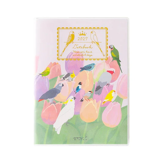Midori 2027 A6 Pocket Diary - Bird