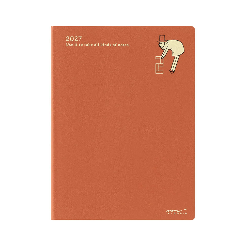 Midori 2027 A6 Pocket Diary - Ojisan: Monthly Block
