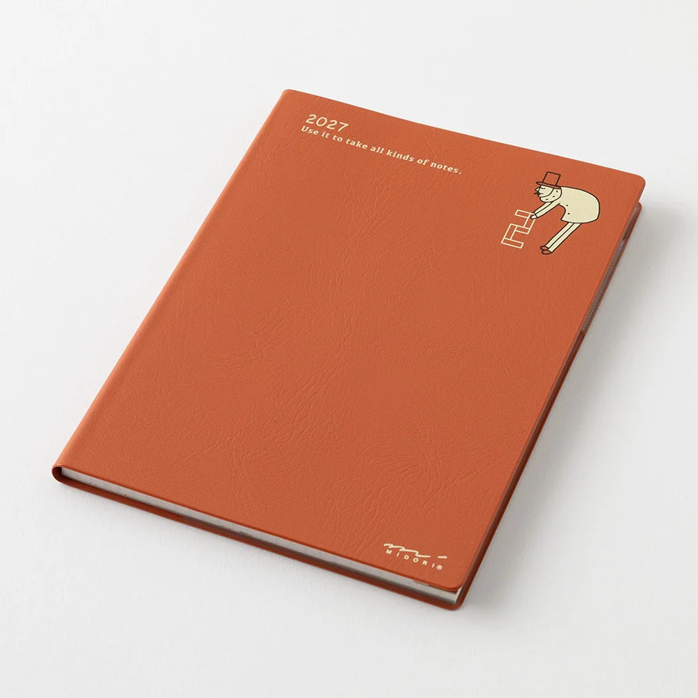 Midori 2027 A6 Pocket Diary - Ojisan: Monthly Block