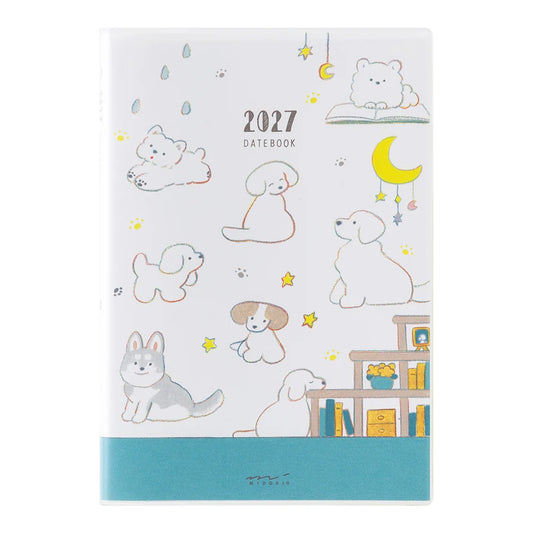 Midori 2027 B6 Pocket Diary - Dog