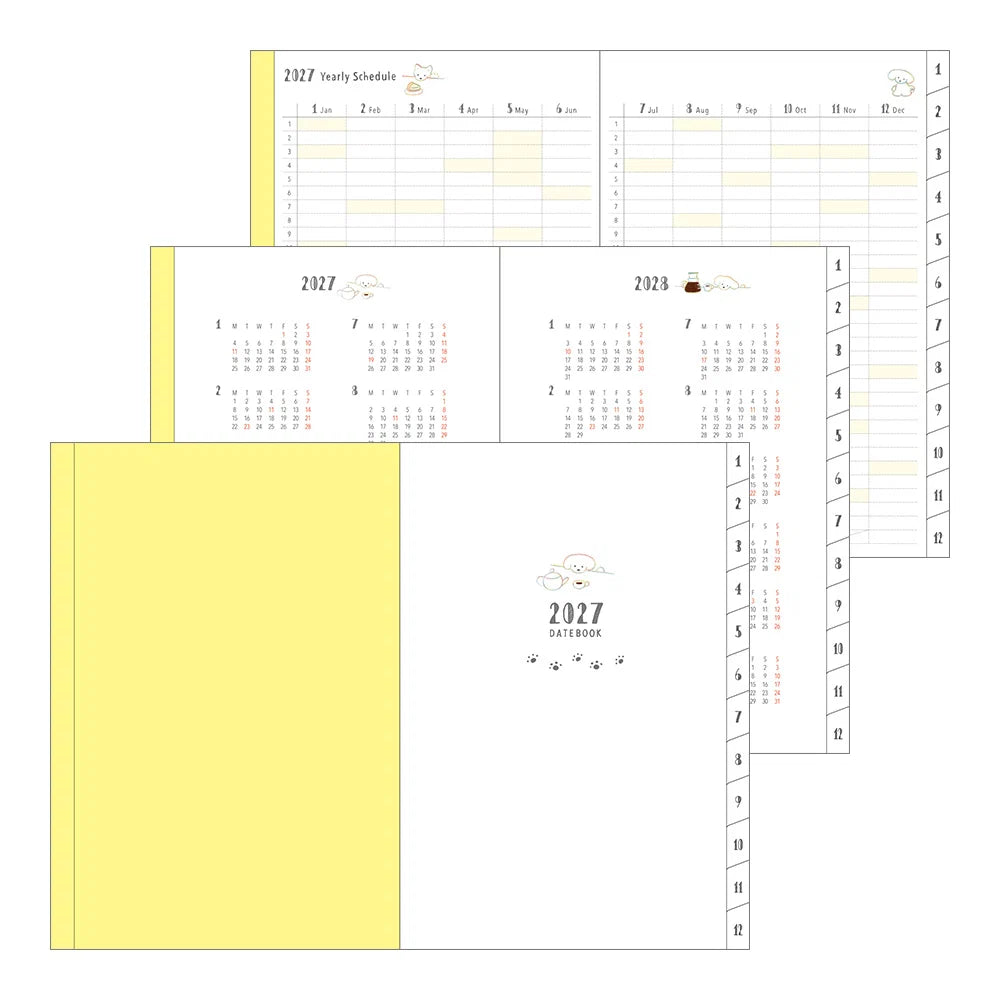 Midori 2027 B6 Pocket Diary - Dog