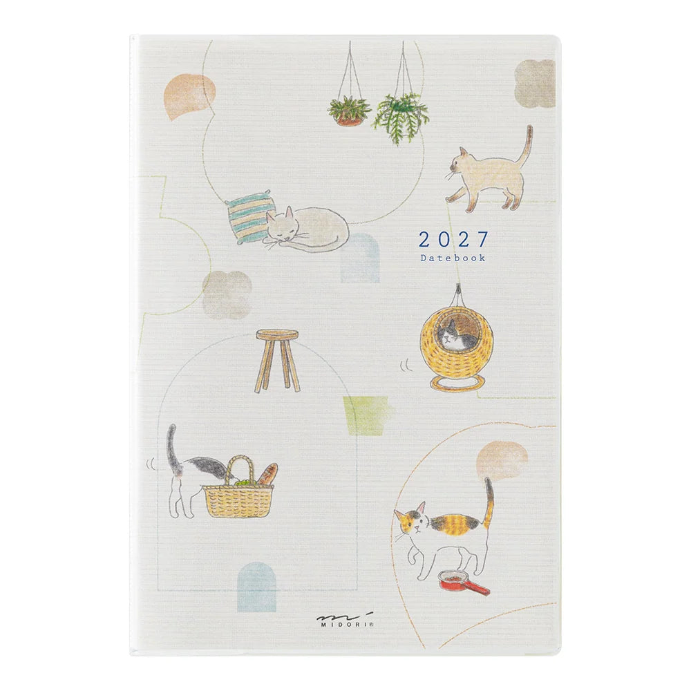 Midori 2027 B6 Pocket Diary - Cat