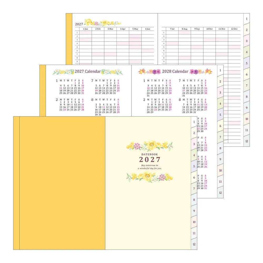 Midori 2027 B6 Pocket Diary - Flower