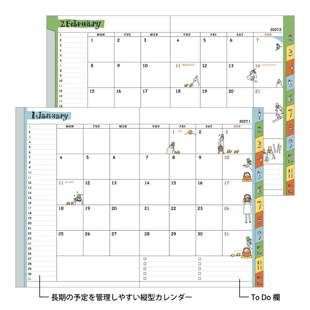 Midori 2027 B6 Pocket Diary - Ojisan