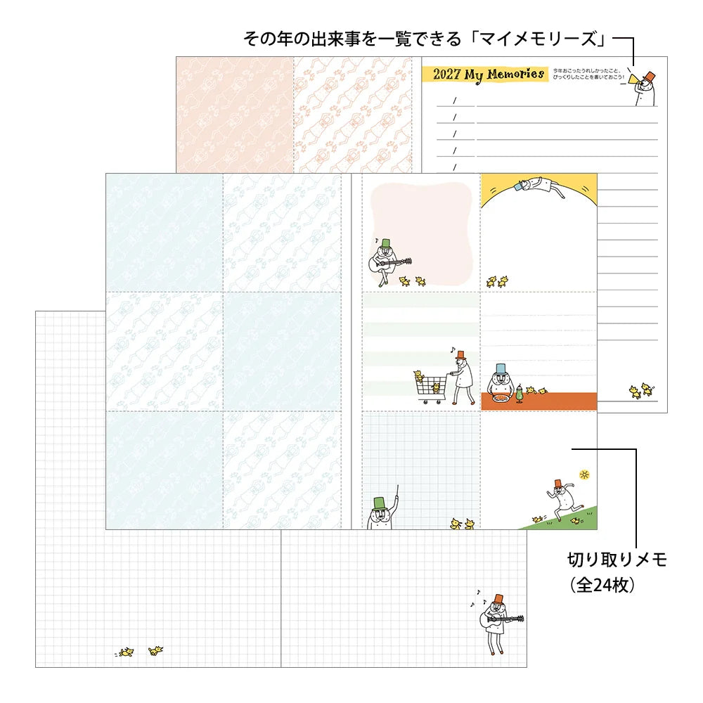 Midori 2027 B6 Pocket Diary - Ojisan