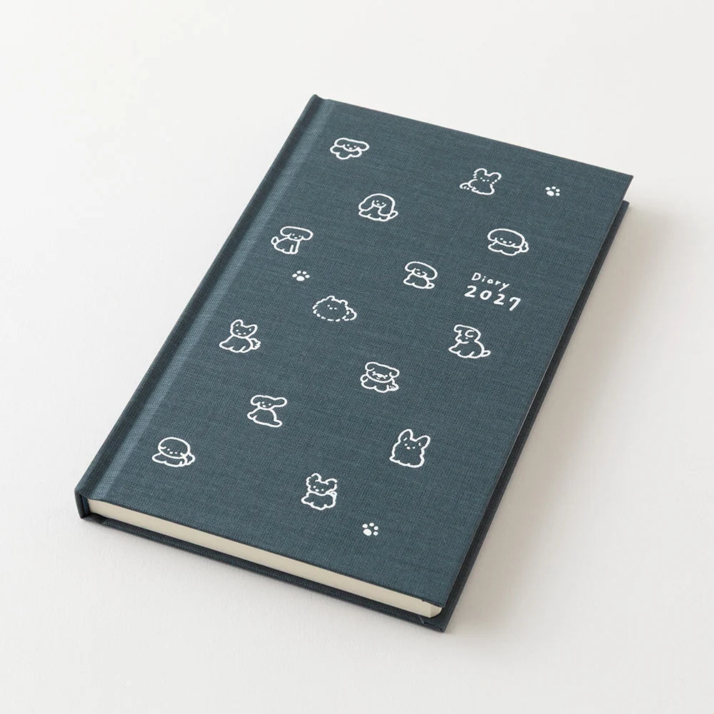 Midori 2027 B6 Book Style Diary - Dog Navy